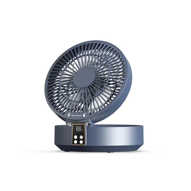 Rechargeable USB Desk Fan with Night Light - Portable Cooling Air Circulator for Home and Office