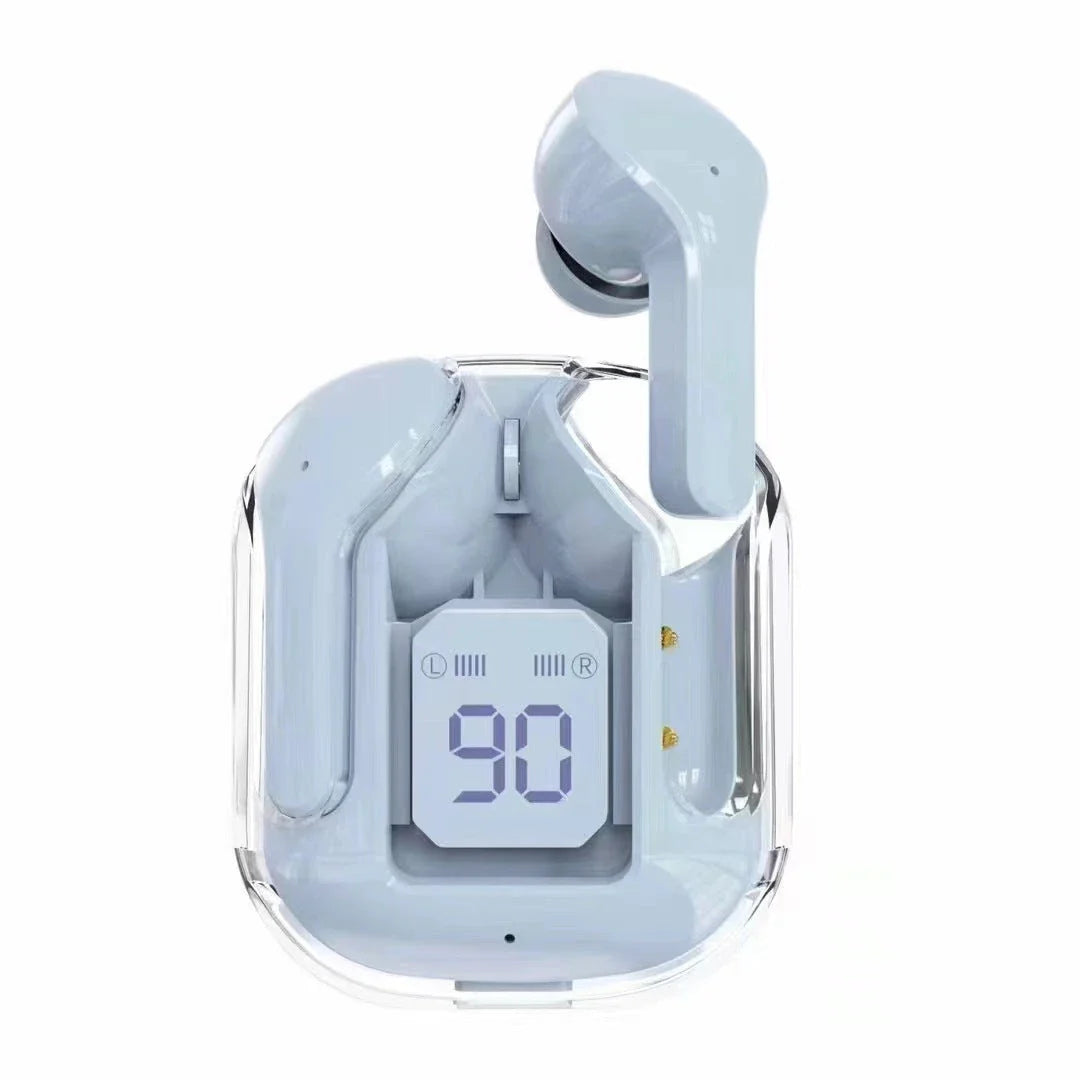 Premium true wireless Bluetooth 5.3 earbuds with digital display, noise reduction, and long battery life.