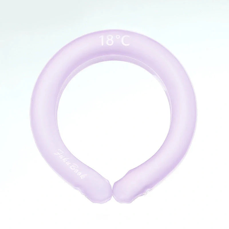 Ice Cold Neck Collar in pink, blue, and purple for summer cooling