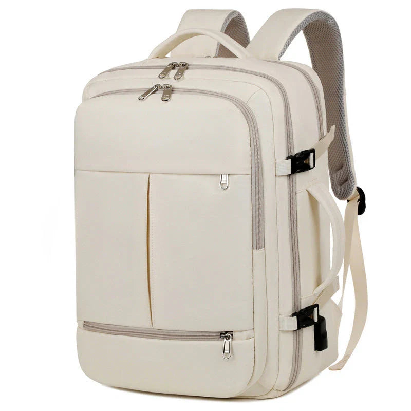 Durable and stylish travel backpack with multiple pockets, a padded laptop compartment, and versatile design for business and leisure use.