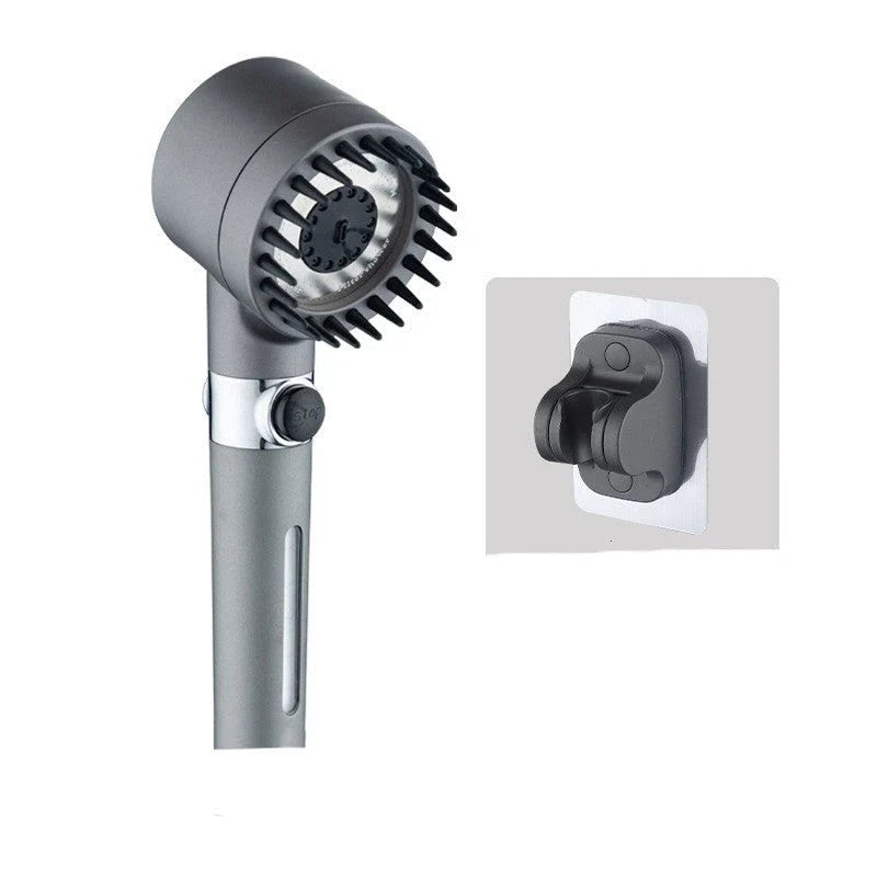 Premium 3-mode high-pressure shower head with detachable filter, made of durable ABS material for a relaxing and refreshing shower experience.