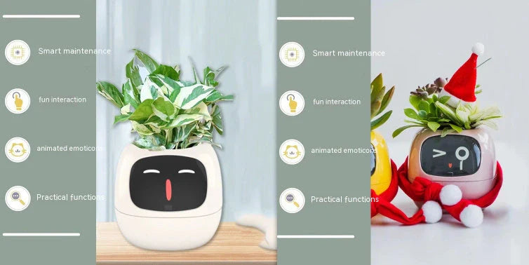Smart Planter with AI and 7 sensors for easy plant care in various colours