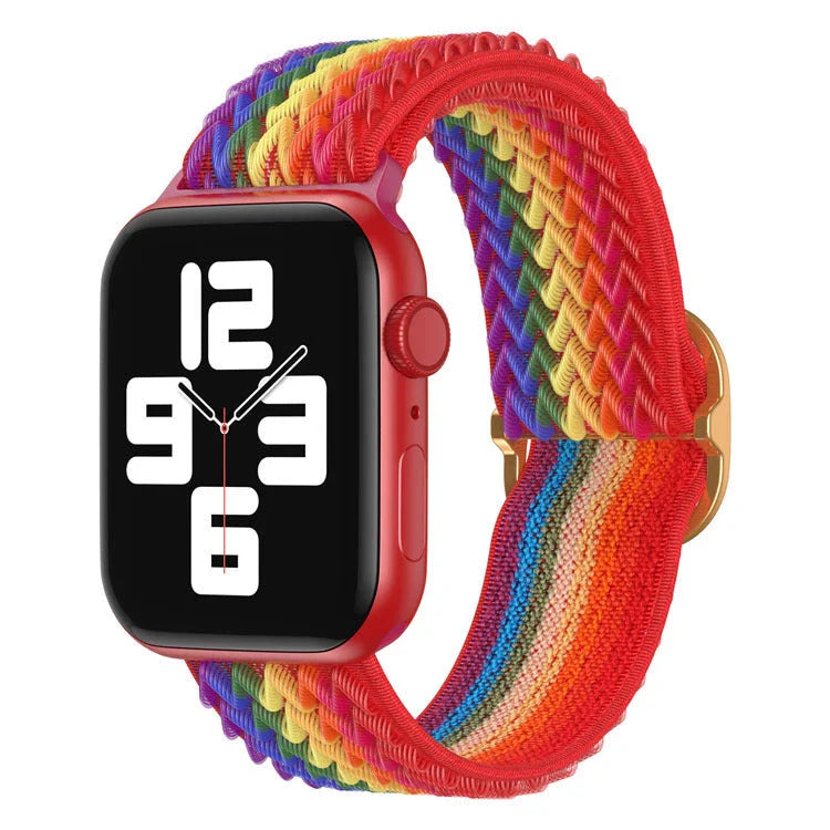 Stylish woven polyester Apple Watch strap with adjustable design and quick-drying properties