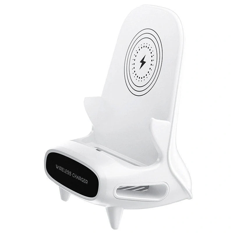 Portable mini chair wireless charger with 10W fast charge for Apple and Android phones