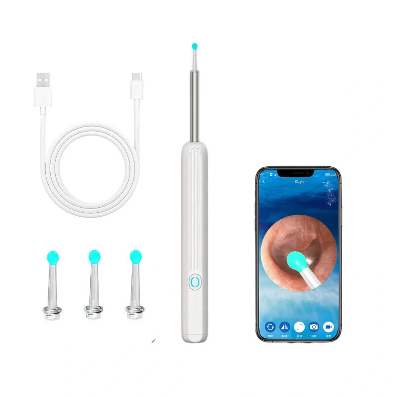 HD Wireless Smart Endoscope with Luminous Ear Pick for safe ear cleaning