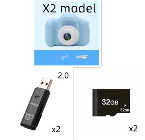 A colorful, cartoon-inspired digital camera for kids with fun filters and high-quality features