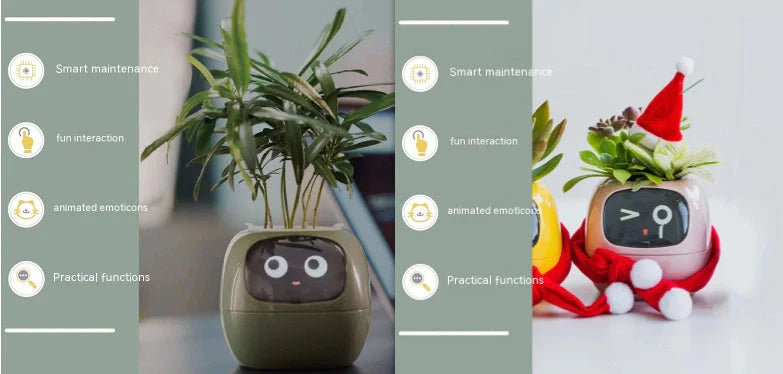 Smart Planter with AI and 7 sensors for easy plant care in various colours
