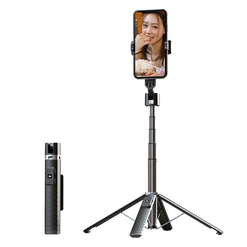 Quadrupod Double Fill Light Selfie Stick with adjustable length and Bluetooth 4.2