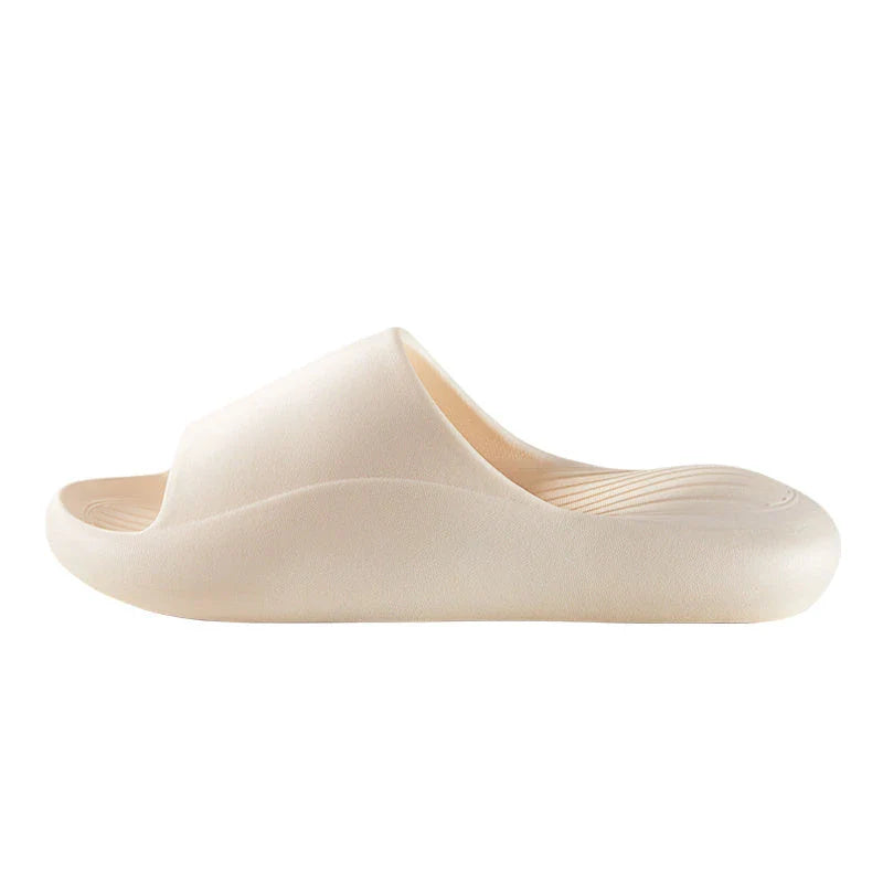 Comfortable slip-on slippers with anti-skid soles in a variety of vibrant colors