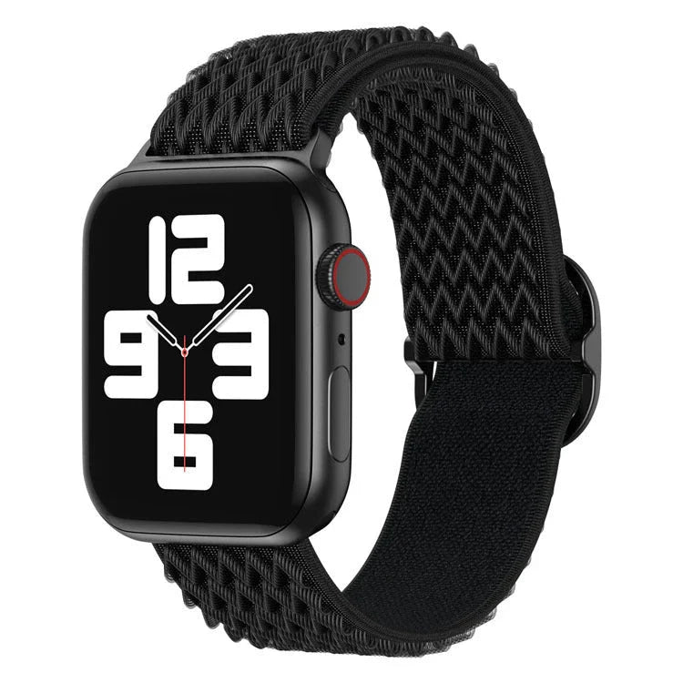 Stylish woven polyester Apple Watch strap with adjustable design and quick-drying properties