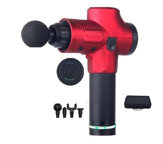 Premium deep tissue massage gun with interchangeable heads and whisper-quiet operation for relaxing muscle therapy