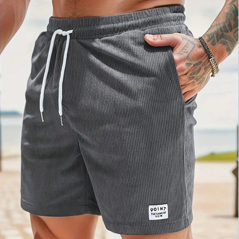 Comfortable and stylish corduroy drawstring shorts in various colors for summer wear