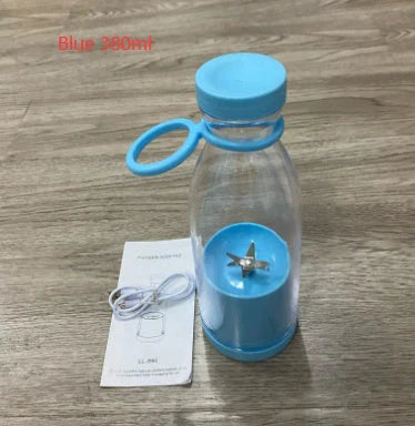 Powerful USB rechargeable smoothie blender with stainless steel blades, compact portable design, and one-touch operation
