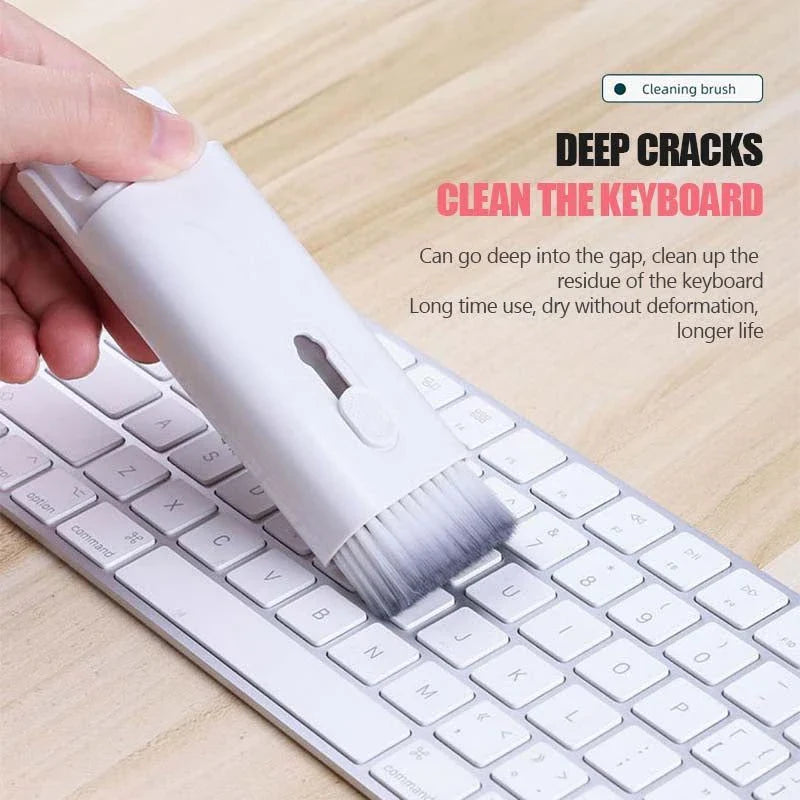 Multifunctional Bluetooth Earbuds Cleaning Kit with Silicone Tips, Retractable Brush, and Microfibre Cloth for UK Tech Enthusiasts