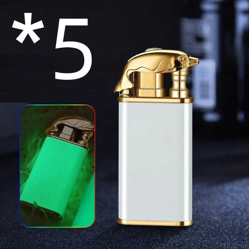 Versatile double flame lighter with a sleek and stylish design, perfect for outdoor adventures, grilling, and cigar lighting.