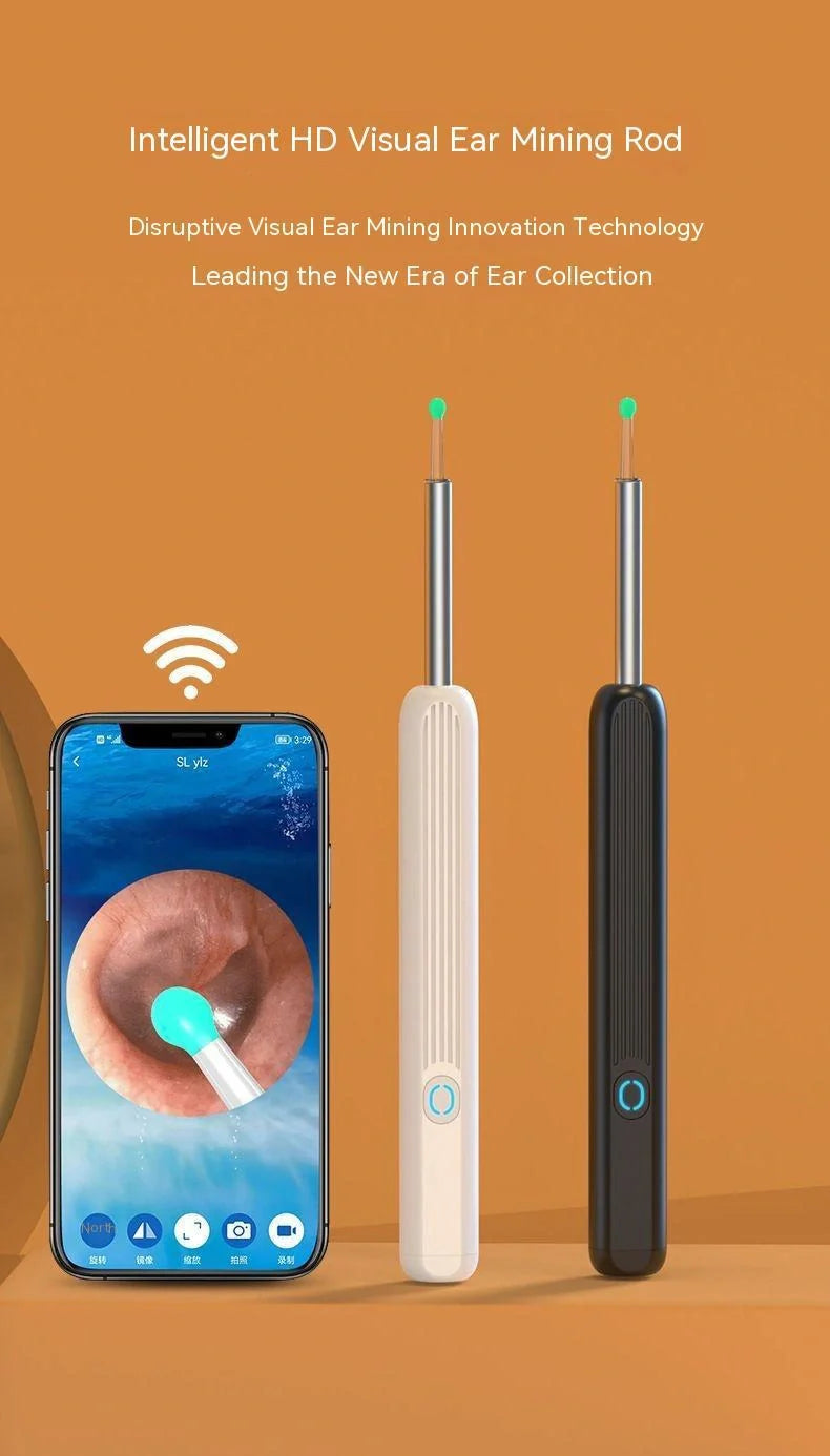 HD Wireless Smart Endoscope with Luminous Ear Pick for safe ear cleaning