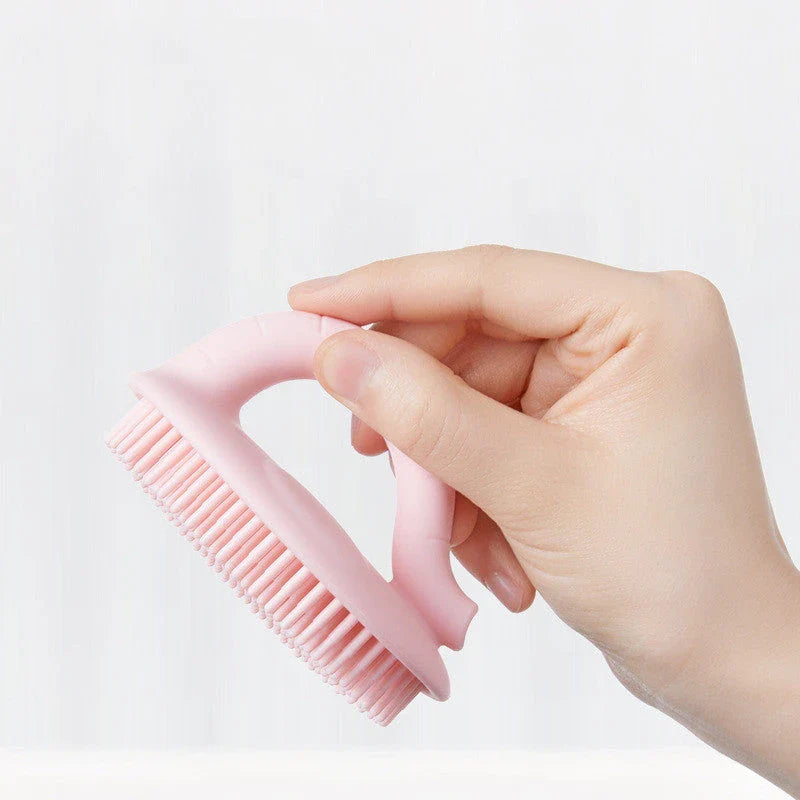 Silicone Baby Shower Brush with Soft Bristles for Gentle Scalp Massage and Dandruff Removal
