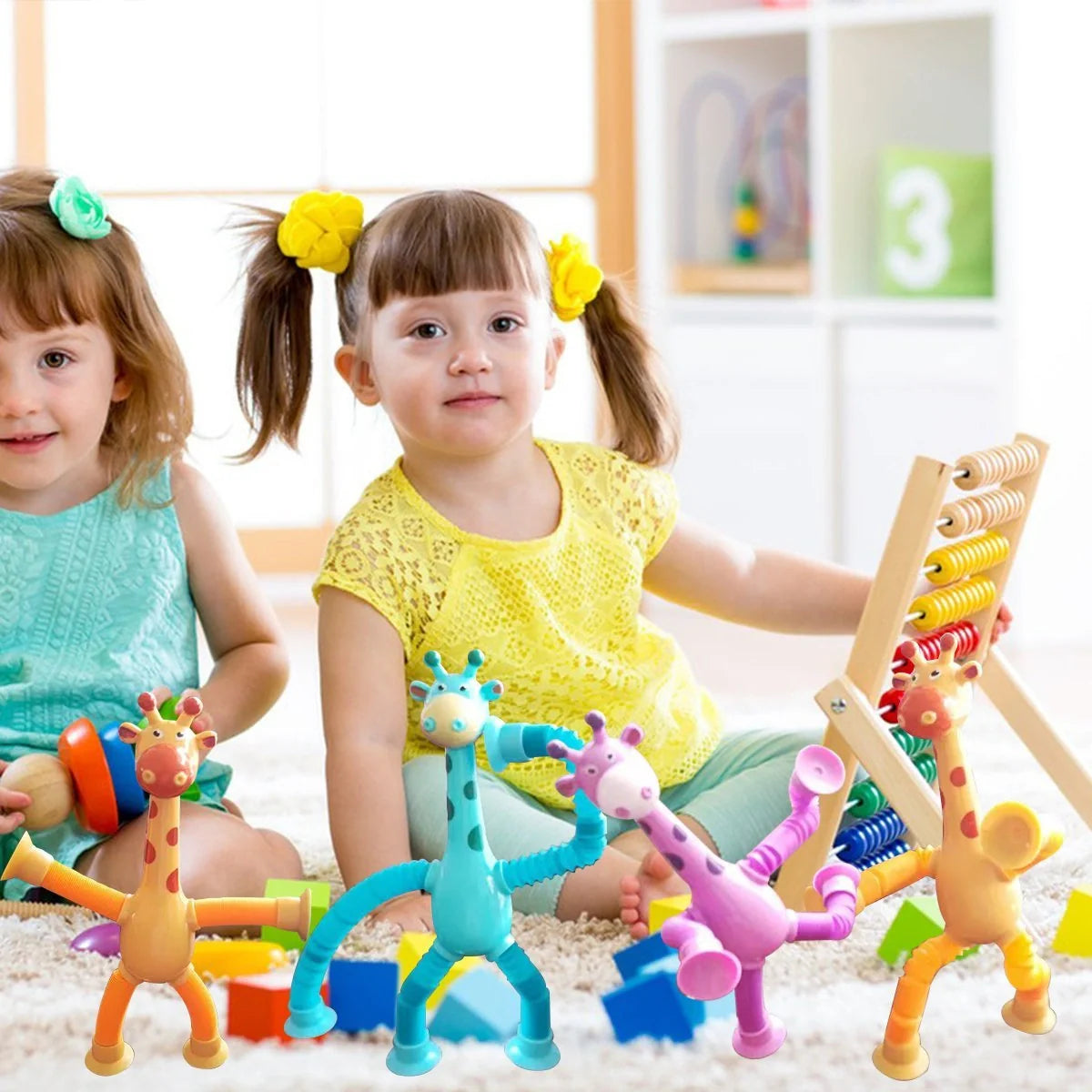 Giraffe Tubes Sensory Toys stretchable fidget toy in multiple colours