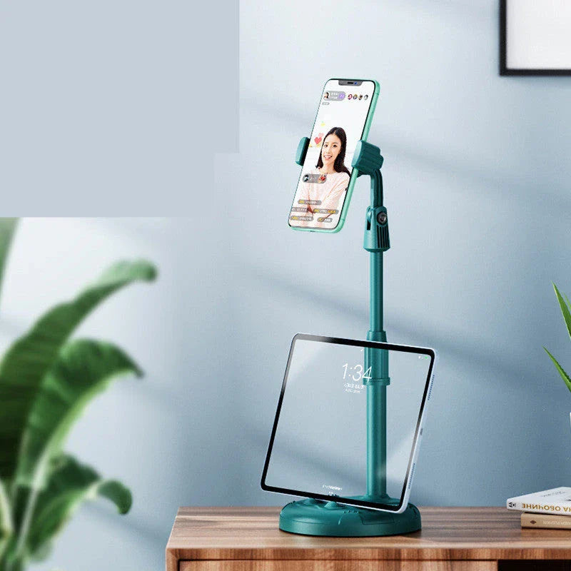 Telescopic phone holder with adjustable height, 360-degree rotation, and cat paw design for versatile mobile device support