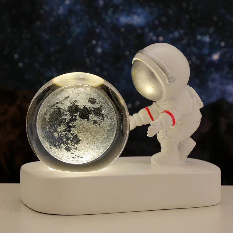 Enchanting Cosmic Night Light: A mesmerizing crystal ball that casts a warm, soothing glow and transforms any space into a tranquil oasis with its stunning 3D celestial design.