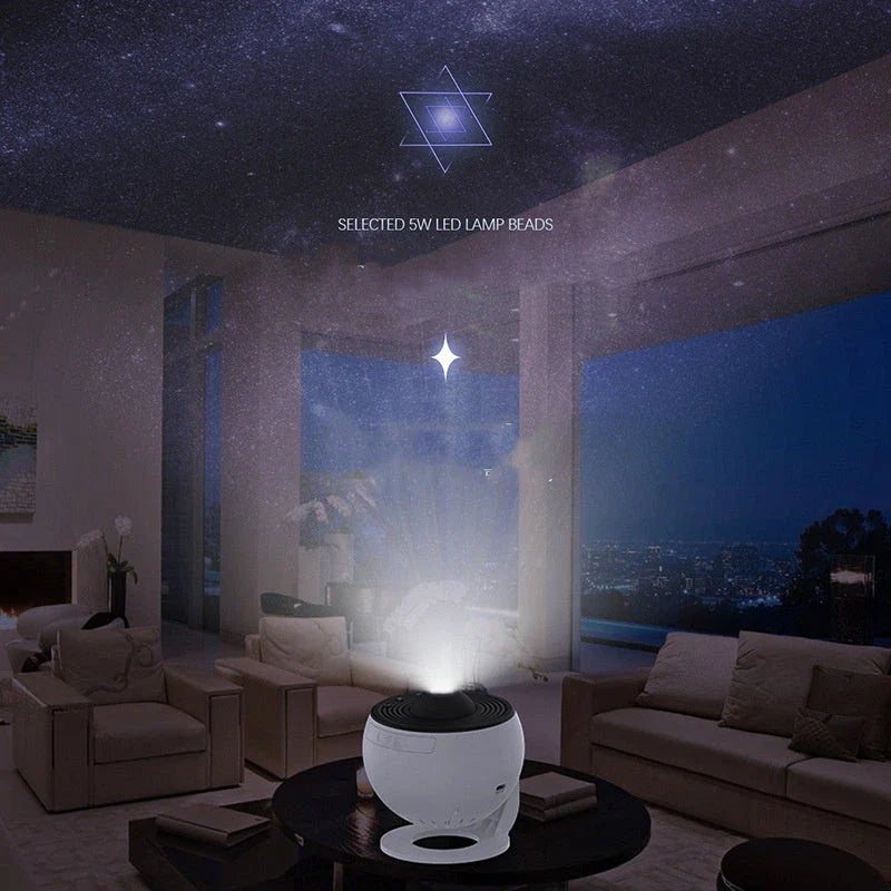 Galaxy Projector with 12 display scenarios, including solar system, galaxies, and nebulae, for a mesmerizing home decor experience