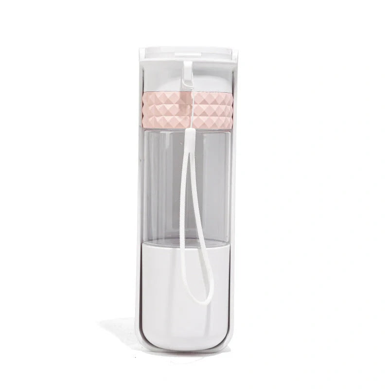 Portable dog water cup with one-click lock for outdoor travel