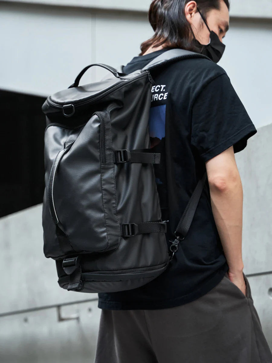 High-capacity travel backpack made from durable Oxford cloth with breathable, wear-resistant design and spacious 36-55 litre capacity