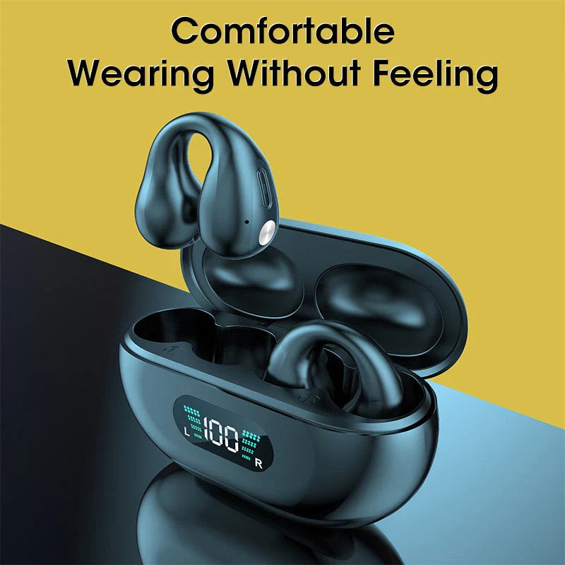 Premium Bone Conduction Wireless Earbuds with Bluetooth 5.3, Dual-Drive Audio, and Ergonomic Ear-Clip Design