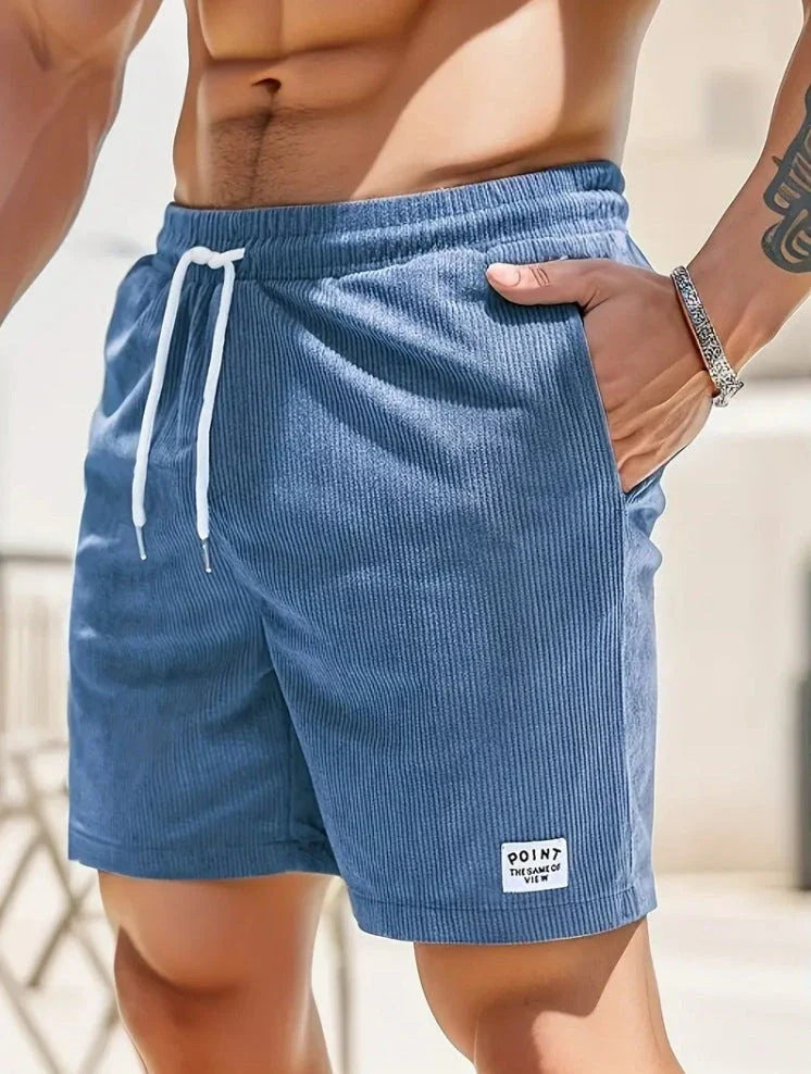 Comfortable and stylish corduroy drawstring shorts in various colors for summer wear
