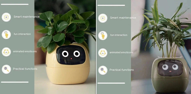Smart Planter with AI and 7 sensors for easy plant care in various colours