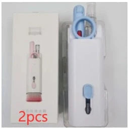 Multifunctional Bluetooth Earbuds Cleaning Kit with Silicone Tips, Retractable Brush, and Microfibre Cloth for UK Tech Enthusiasts