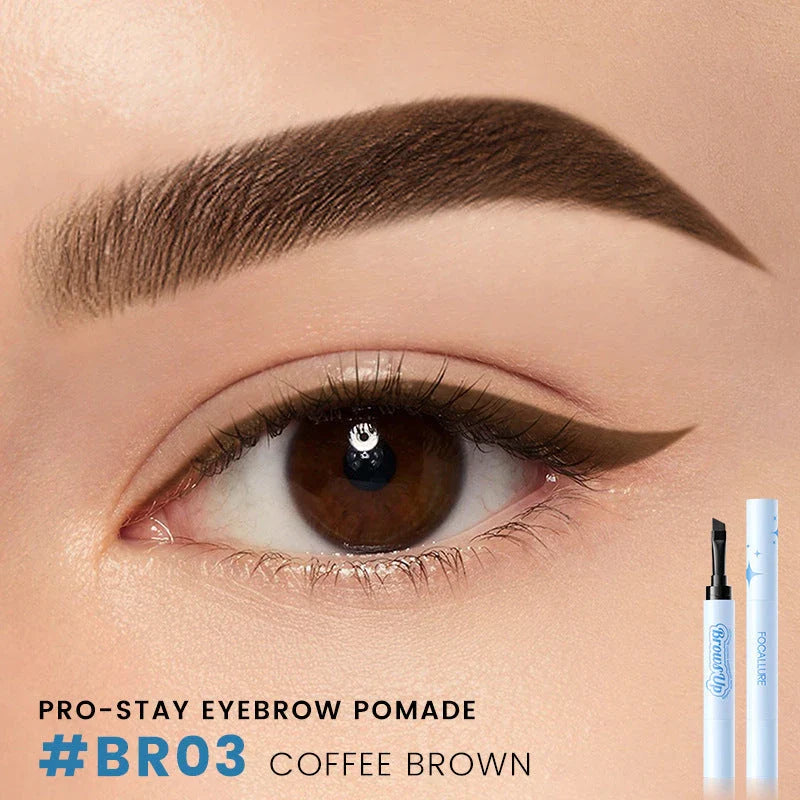 2-in-1 Eyebrow Gel and Eyeliner Pencil with built-in brow brush for natural, long-lasting results