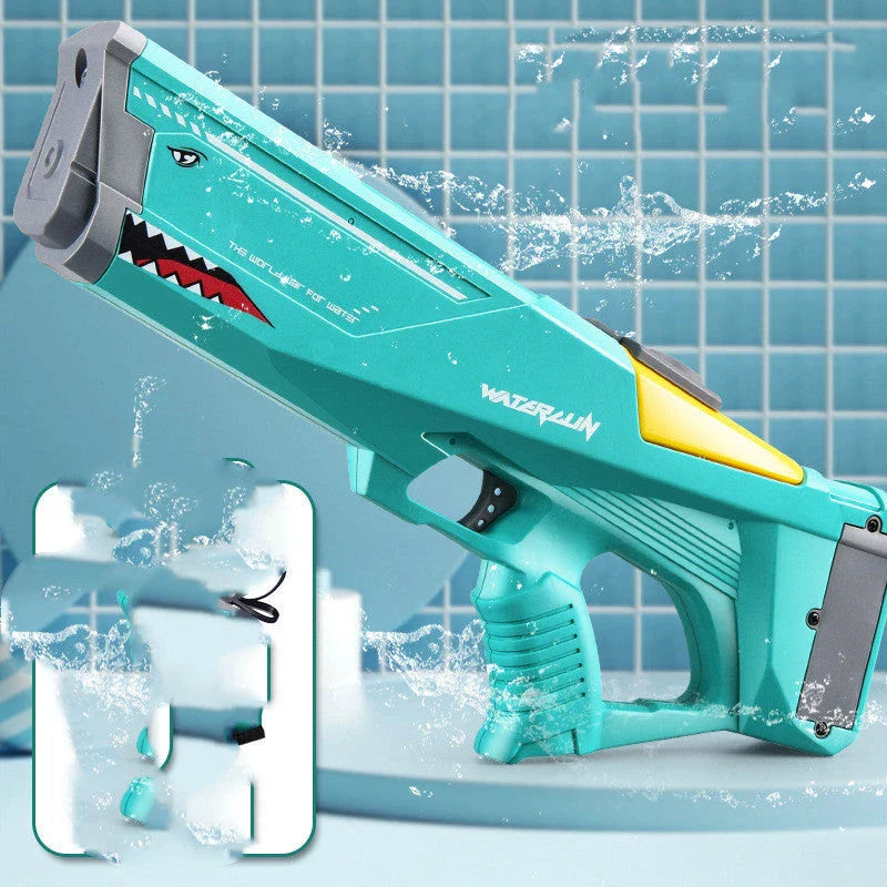 Powerful Shark-Themed Electric Water Blaster - Perfect for Summer Fun, Durable ABS Construction, High-Pressure Continuous Stream, Large 500ml Water Tank