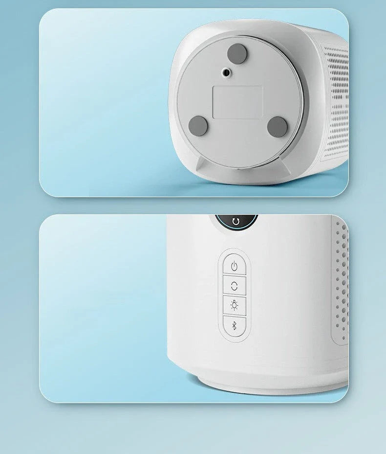 3-in-1 Bladeless Fan with Bluetooth Speaker and LED Night Light for Home Decoration
