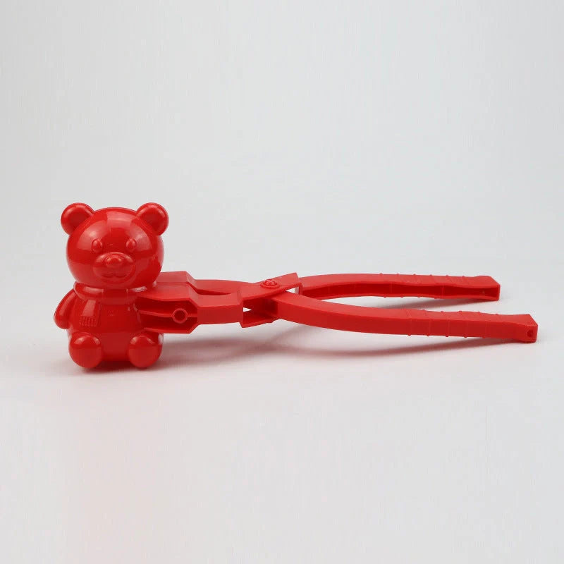 Heart-shaped snowball maker for kids in red, green, pink, yellow, and blue