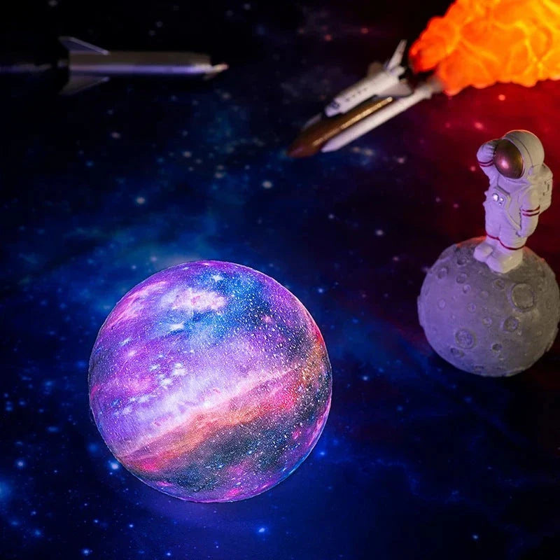 Enchanting 3D Galaxy Moon Lamp with USB Charging and Remote Control - Create a mesmerising celestial atmosphere in your home