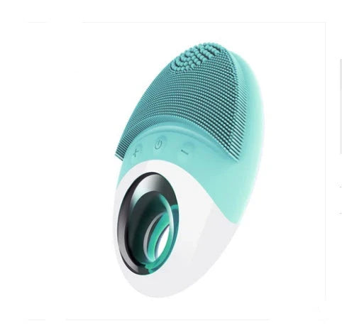 Luxurious electric face cleansing brush with wireless charging, silicone bristles, and advanced sonic technology for deep, thorough cleansing