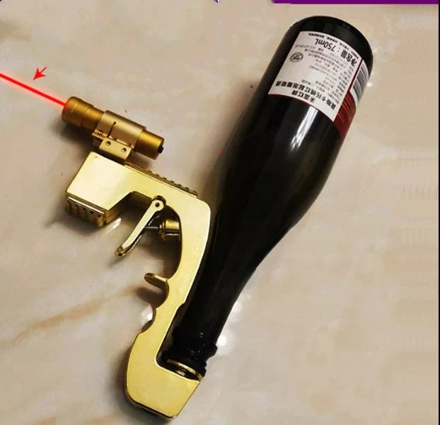 Versatile Champagne Sprayer with adjustable spray controls and stopper/pourer functionality for parties and celebrations