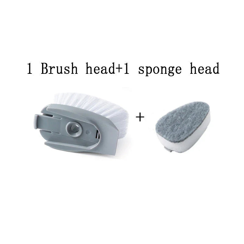 2-in-1 Cleaning Brush with Removable Head for Efficient Kitchen Cleaning