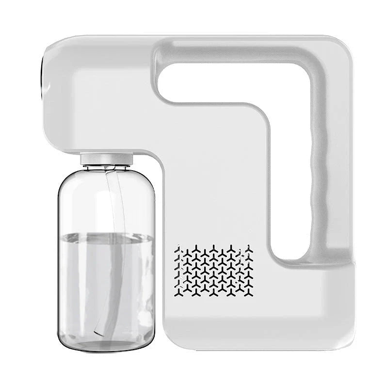 Powerful cordless disinfecting sprayer with rechargeable battery, adjustable spray settings, and compact portable design for thorough home sanitization