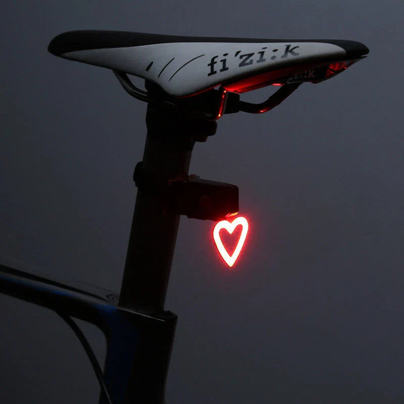 Rechargeable bicycle rear light with bright LED illumination for enhanced cycling safety and visibility