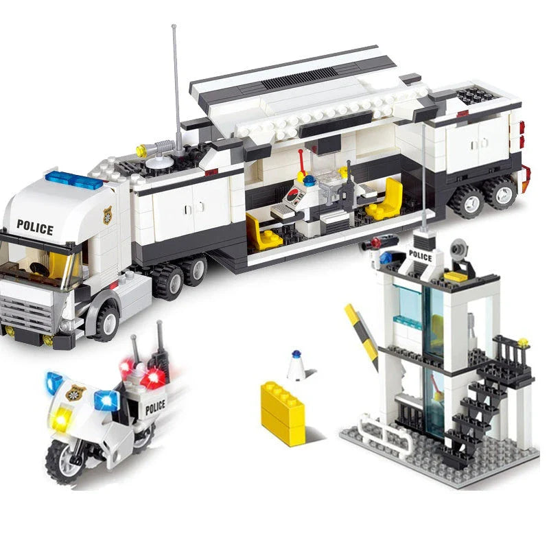 Premium Police Station Building Blocks - Engaging Educational Toy for UK Children