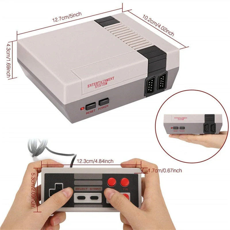 620 classic games console with two joysticks for shared gaming experiences