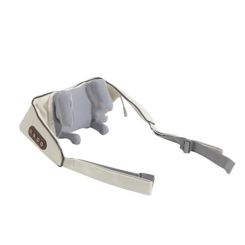 Multifunctional neck massager with remote control and heat therapy for stress relief