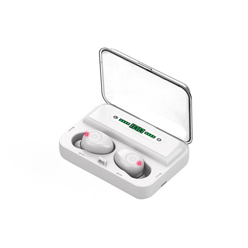 Premium Binaural Bluetooth Headset with Portable Power Bank for Exceptional Sound Quality and Charging on the Move