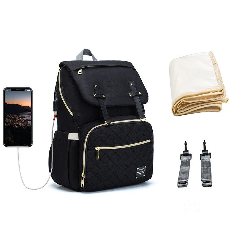 Stylish Mummy Bag - Multifunctional Large Capacity Organiser for Busy Parents in various colours and styles