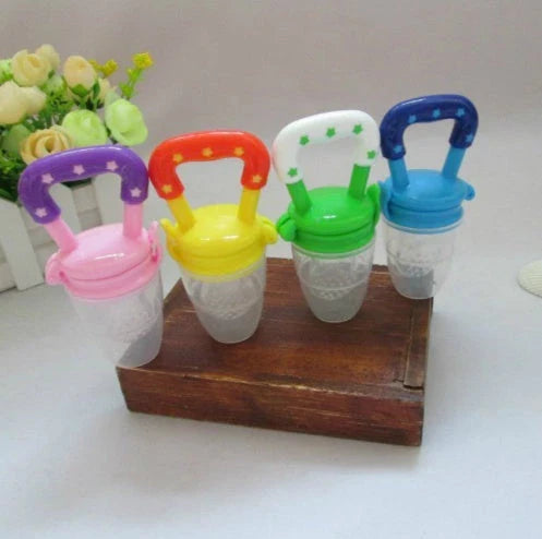Versatile silicone pacifier with secure design to provide a safe and comfortable feeding experience for babies
