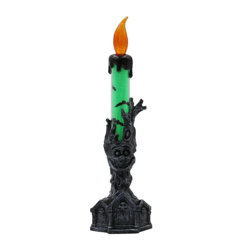 Enchanting Halloween decoration with candle light illusion and quirky hand-holding design