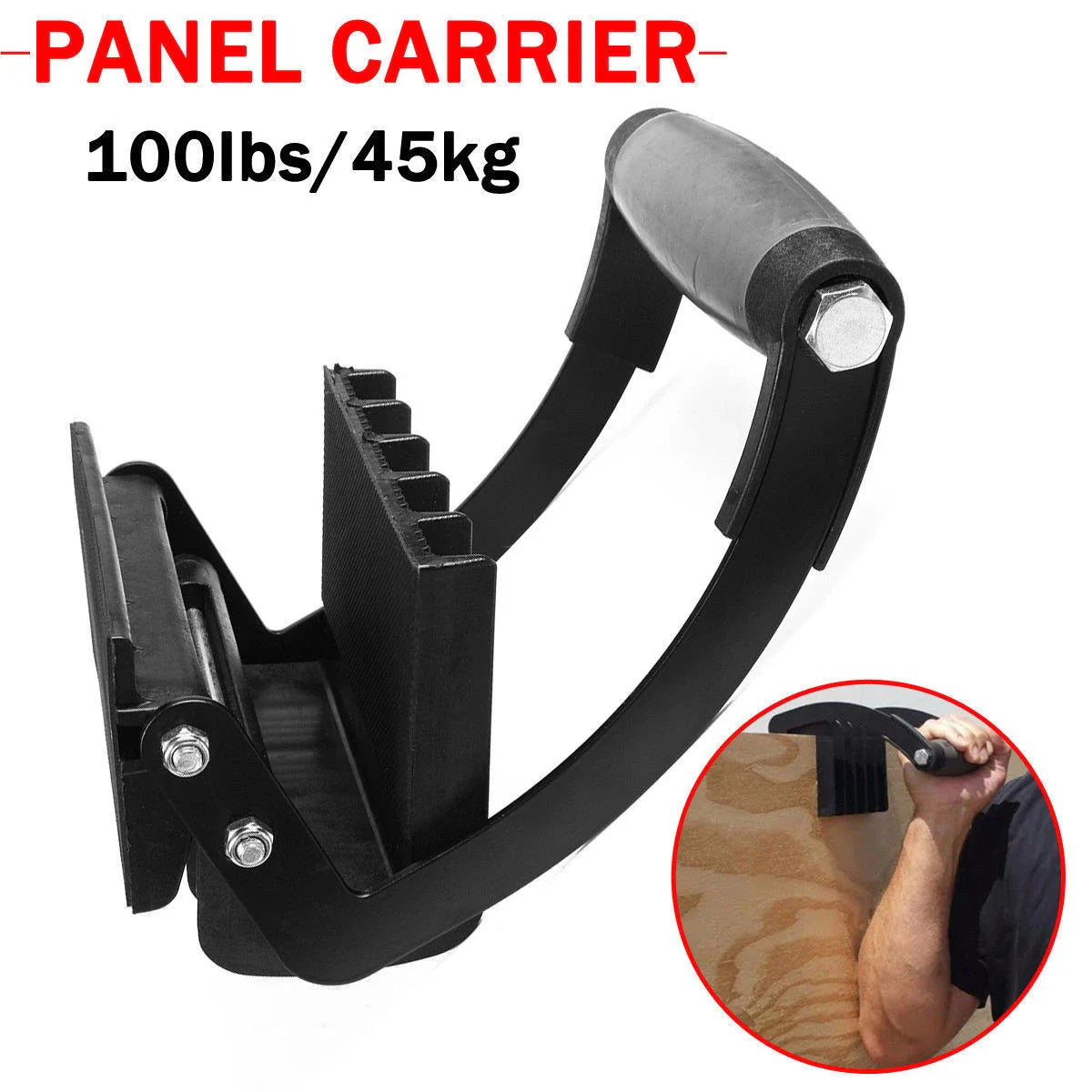 Premium sturdy metal and wood portable handle clip with smooth-gliding quick-clip mechanism