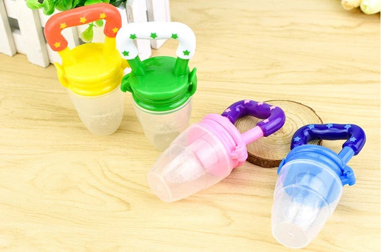 Versatile silicone pacifier with secure design to provide a safe and comfortable feeding experience for babies